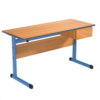 Lehrertisch, 130x65 cm (B/T), 76 cm hoch, Platte: Melamin, PU-Kante, 